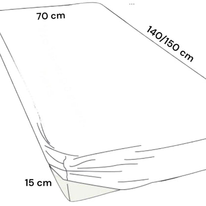 Spannbettlaken für Kleinkinderbetten in Weiß